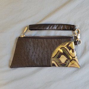 Peacock clutch / wristlet